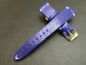 Mens Watch Straps in Blue Genuine Leather Watch Band 20mm, 19mm, Personalise Handmade watch straps in 18mm, Gift Ideas for husband