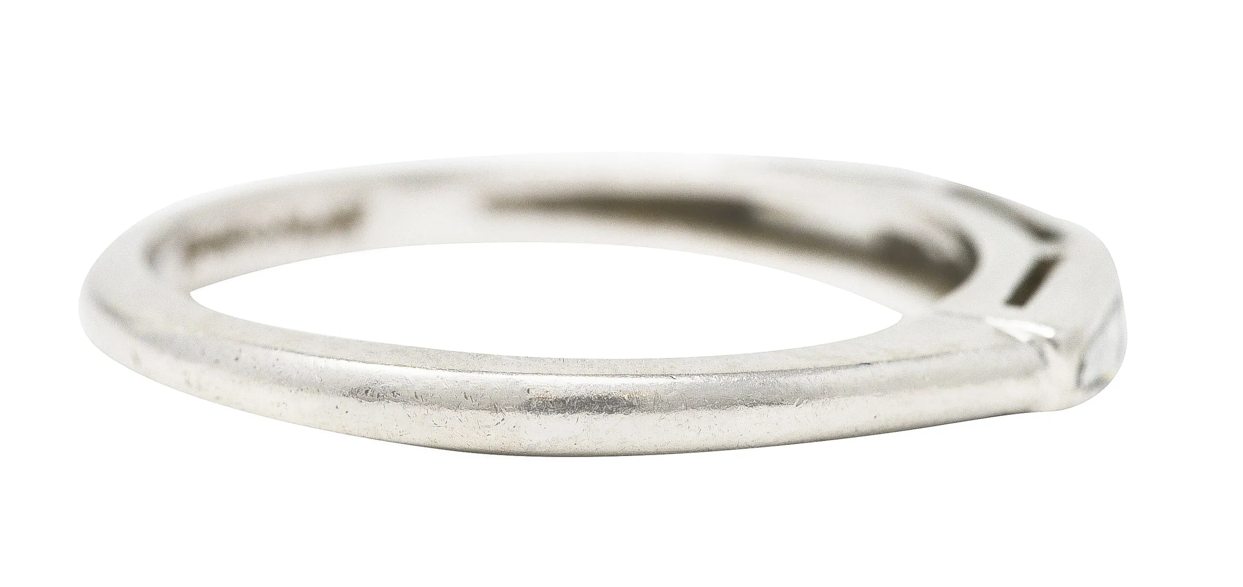Mid-Century Baguette Cut Diamond Platinum Vintage Chanel Band Ring