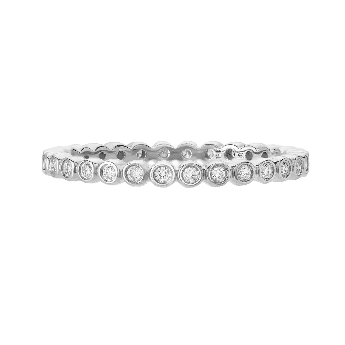 Mini Bezel White Diamond Band