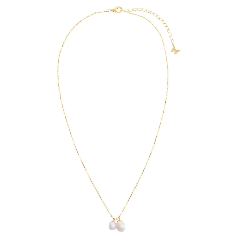 Mini Double Pearl Pendant Necklace