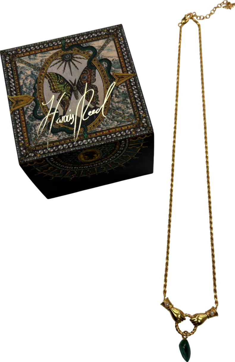 Missoma Harris Reed In Good Hands Gold Drop Pendant Necklace