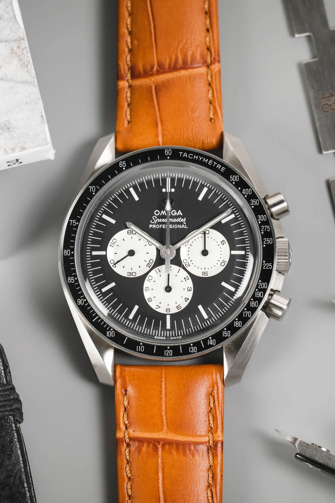 Morellato BOLLE Alligator-Embossed Calfskin Leather Watch Strap in HONEY