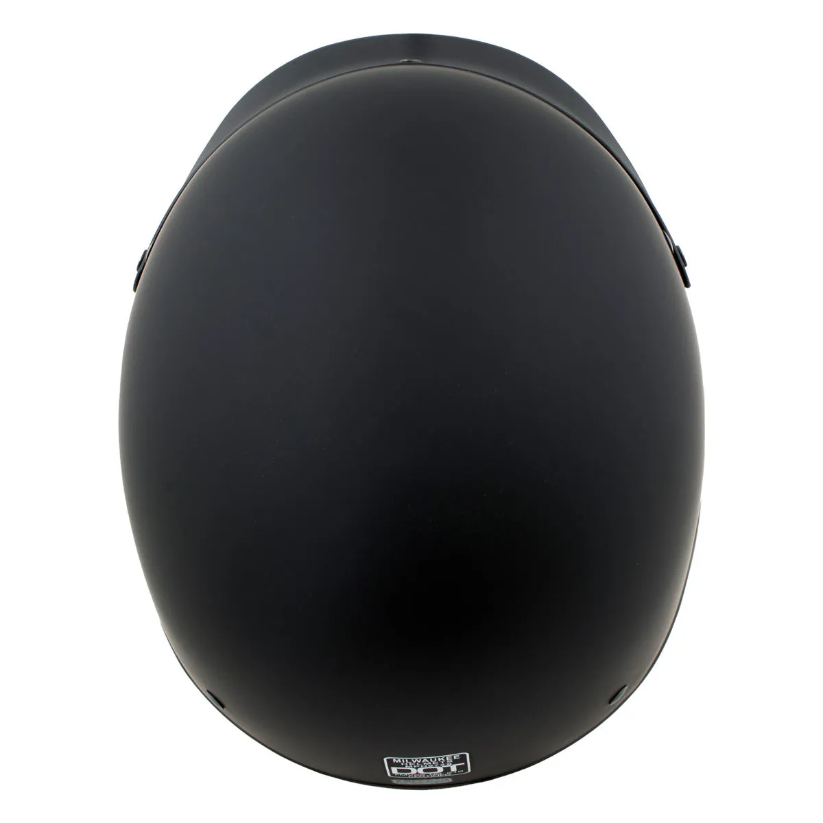 MPH9718DOT Dot Approved Matte Black 'Momentum' Half Face Motorcycle Helmet for Men and Women Biker w/ Drop Down Tinted Visor