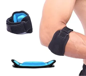 Nasmodo® Tennis elbow support strap for men and women gym workout and elbow brace strap, elbow pads protector with Compression Pad,elbow support for badminton (1 pc)