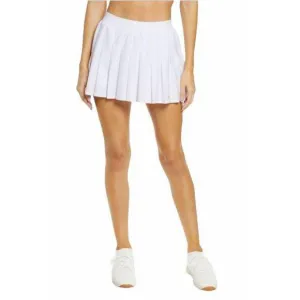NEW ALO YOGA women varsity tennis skirt in white