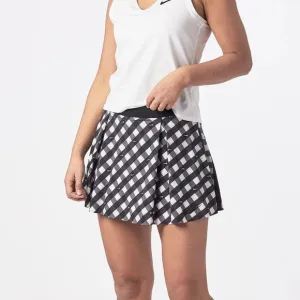 Nike Core Club Printed Tennis Skirt Skort Black White Gingham XL