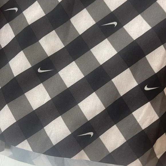 Nike Core Club Printed Tennis Skirt Skort Black White Gingham XL