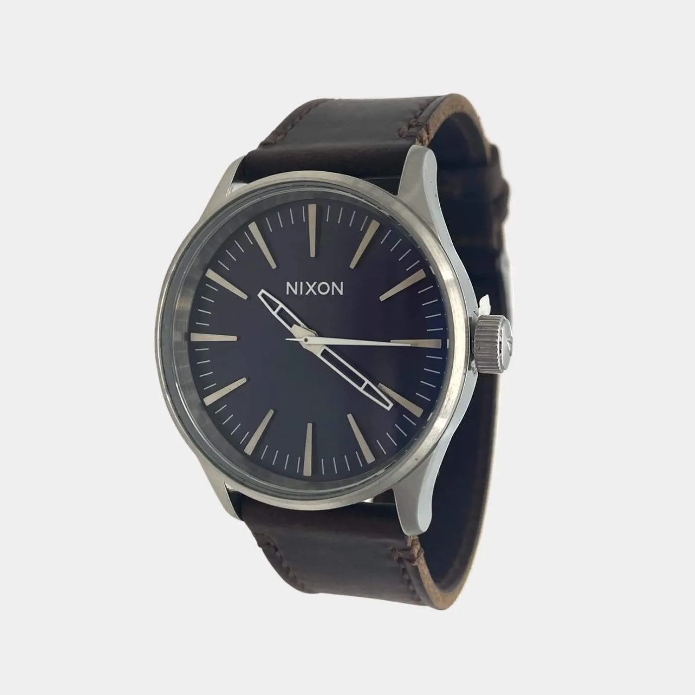 NIXON Sentry 38 Leather Blue / Brown Men's Watch - New w/ Tags Pulled BB Raffle