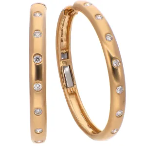 Noam Carver Fine Jewelry 14K Yellow Gold Diamond Hoop Earrings