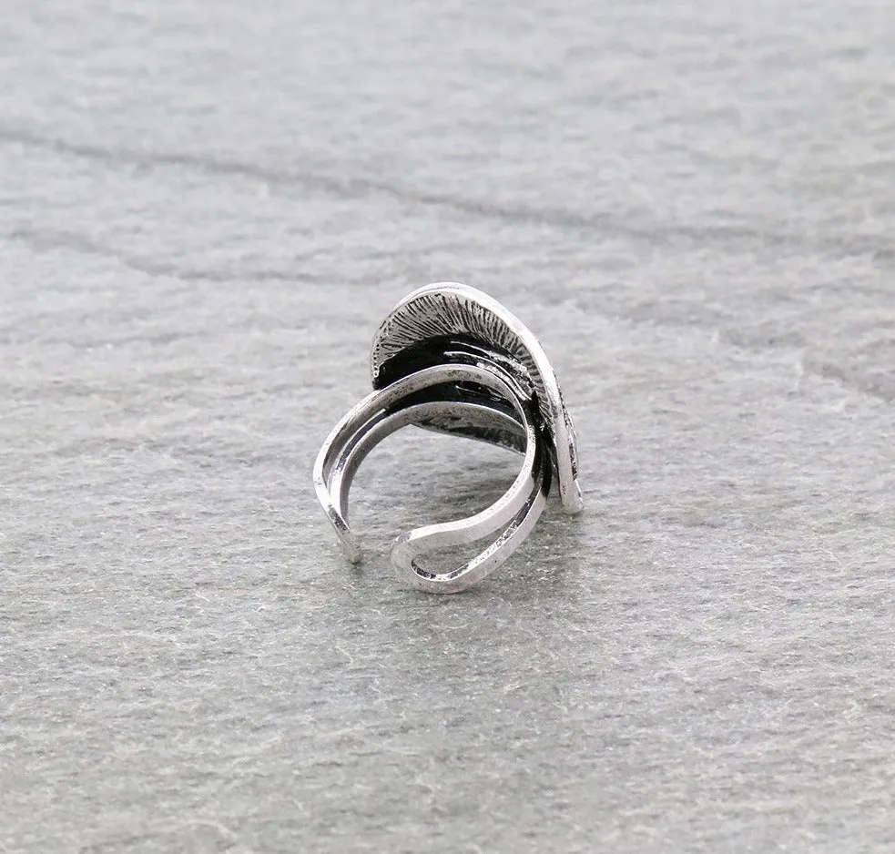 Norman Fashion Curved Buffalo Coin Ring