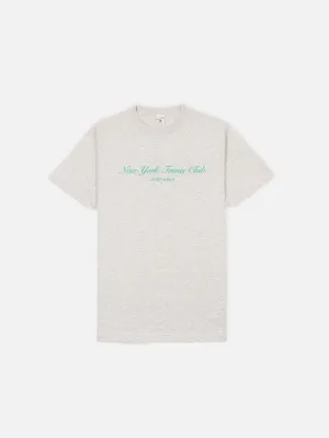 NY Tennis Club T-Shirt - Heather Gray/Caribbean