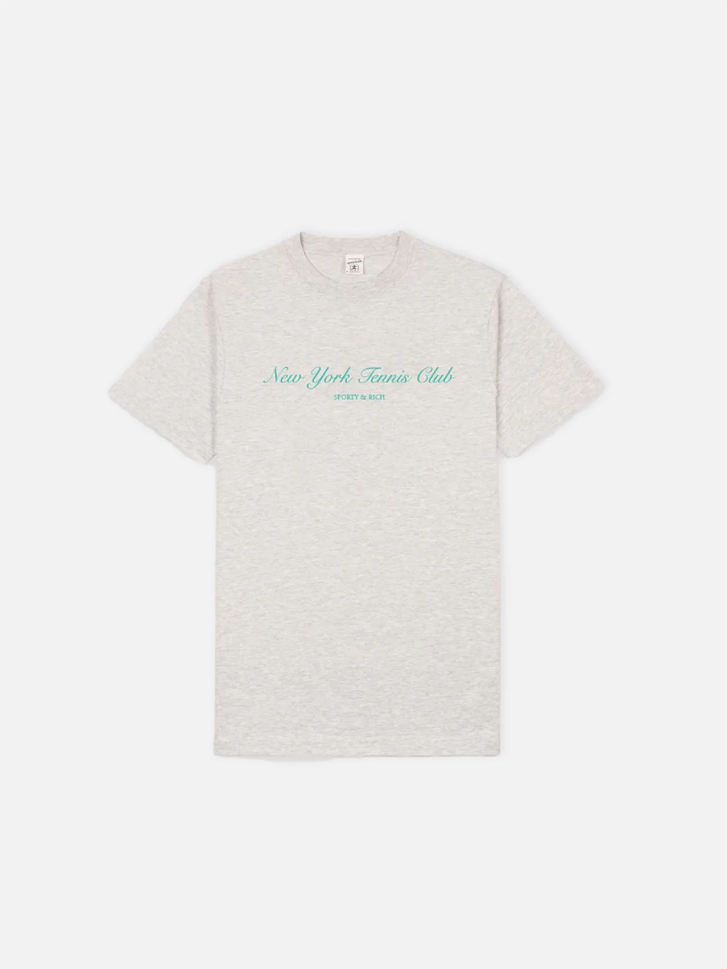 NY Tennis Club T-Shirt - Heather Gray/Caribbean