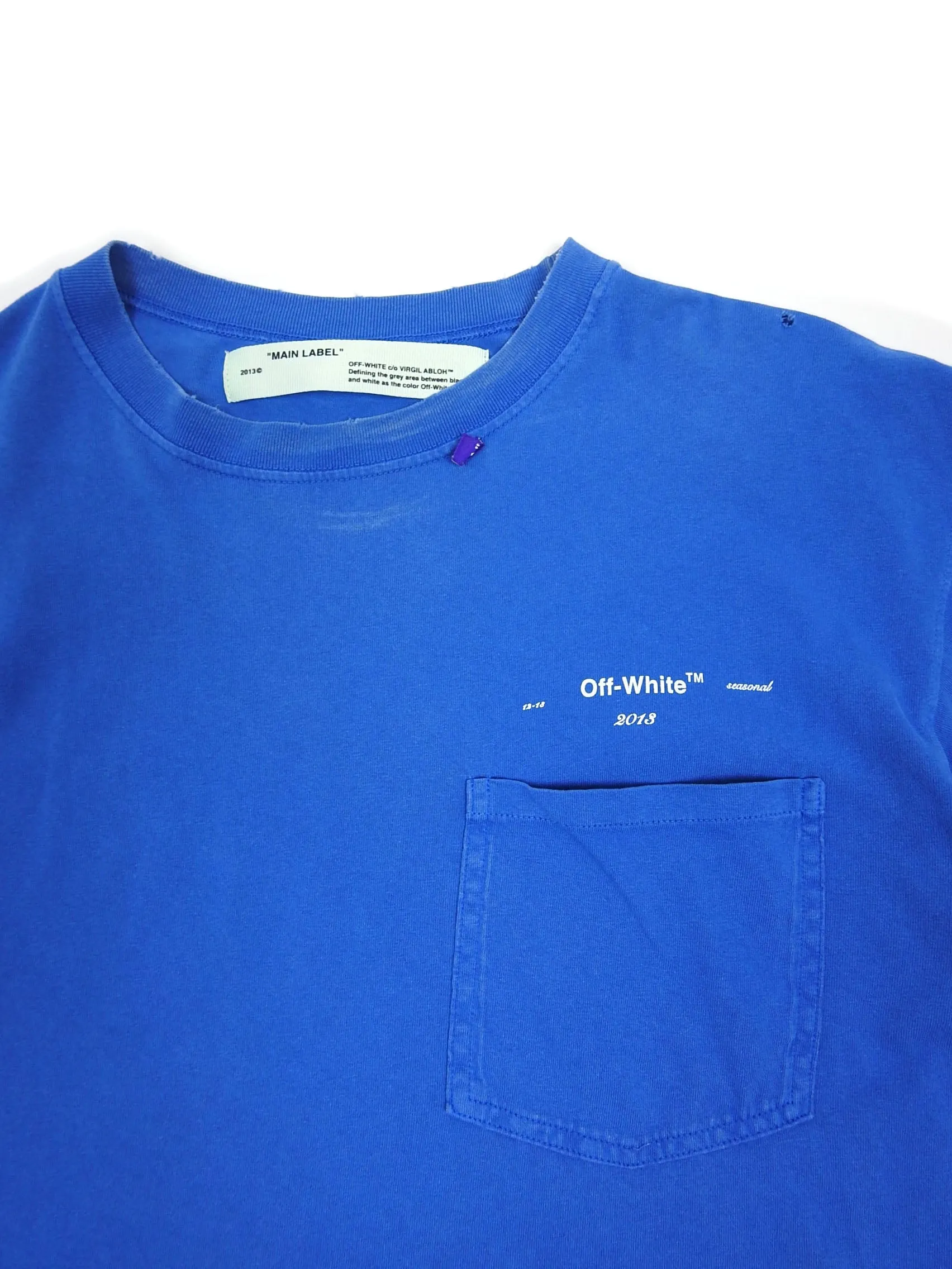 Off-White 2013 80’s Vintage Effect Pocket Tee Size Small