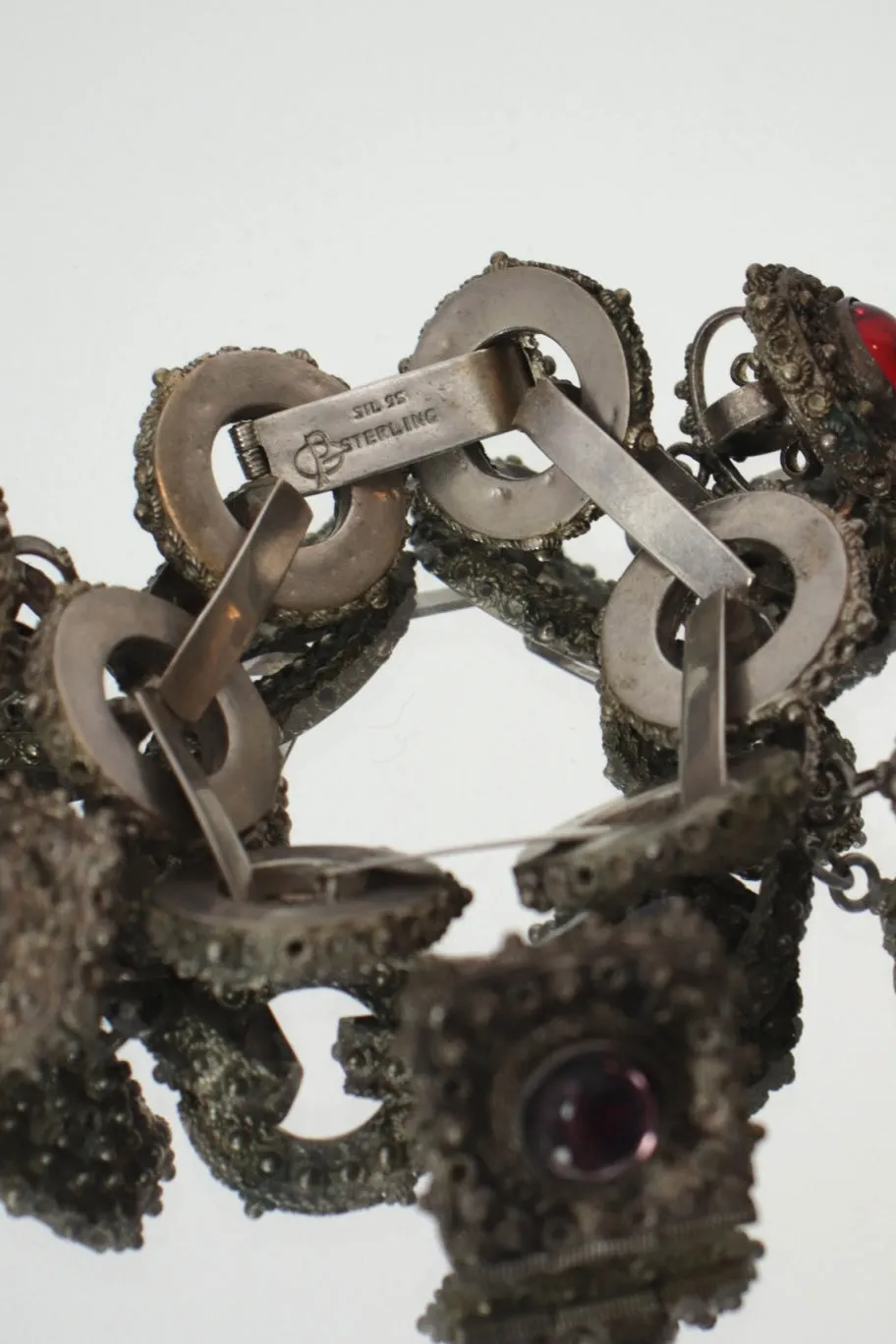Papa George Etruscan Revival Fob Charm Bracelet