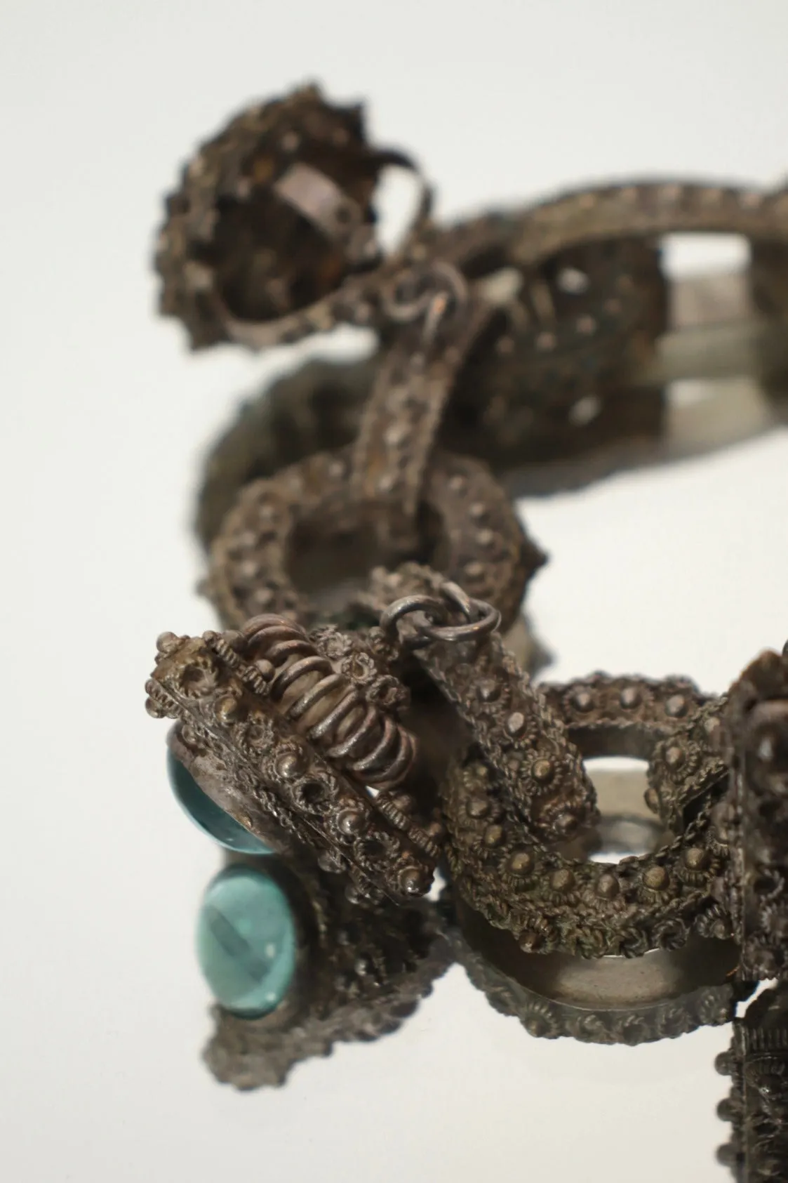 Papa George Etruscan Revival Fob Charm Bracelet