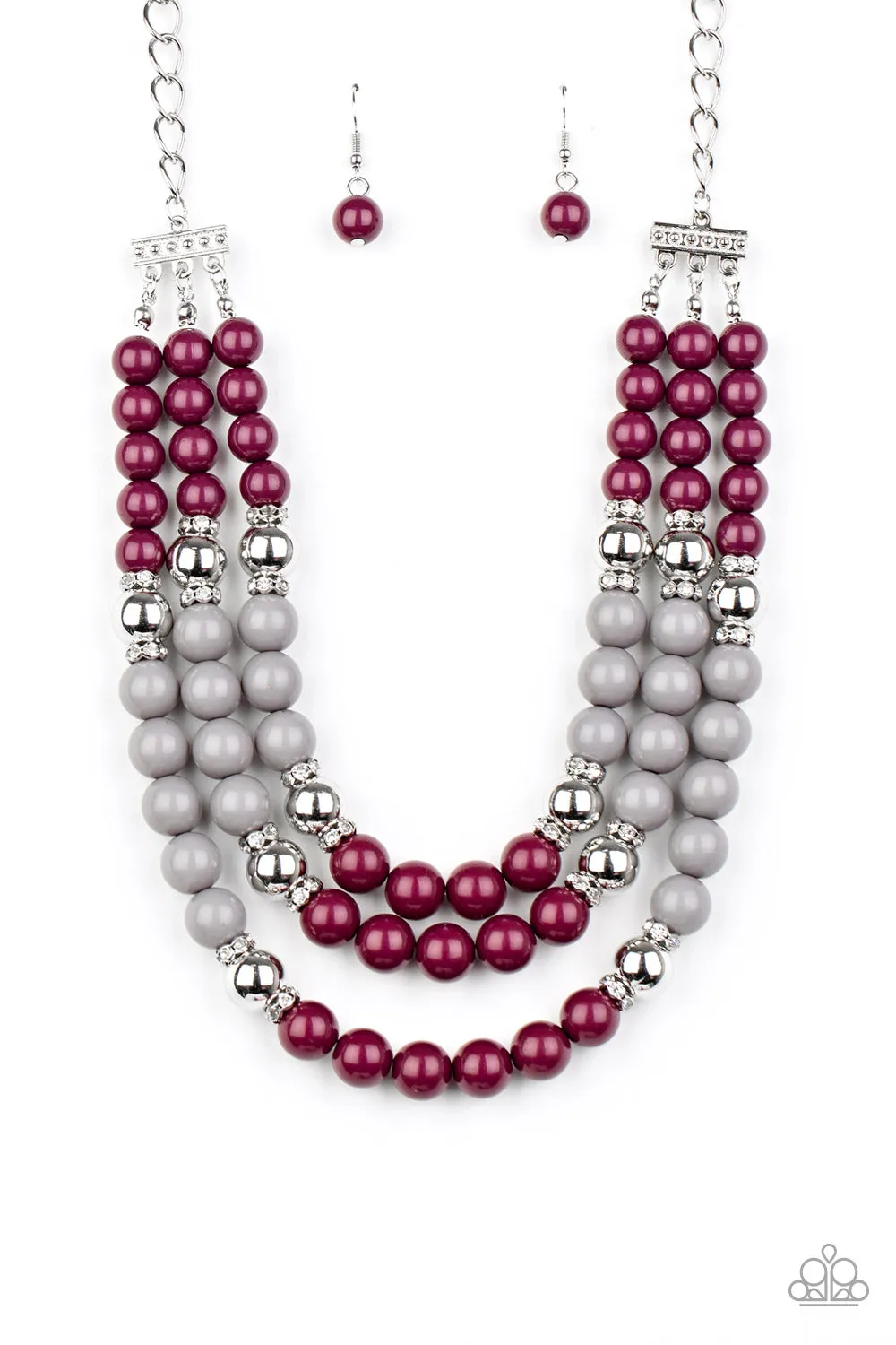 Paparazzi - BEAD  Your Own Drum - Purple Necklace