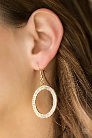 Paparazzi - Bubbly Babe - Gold Earrings