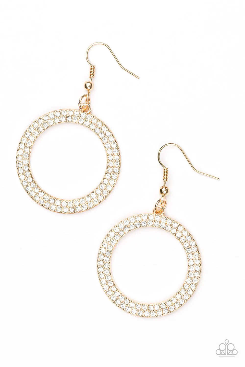 Paparazzi - Bubbly Babe - Gold Earrings