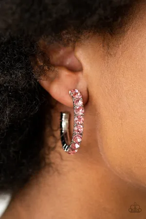 Paparazzi - CLASSY is in Session - Pink  Hoop Earrings