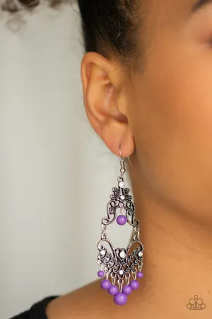 Paparazzi - Colorfully Cabaret - Purple Earrings