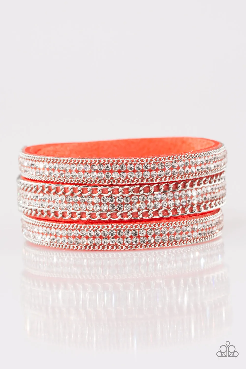 Paparazzi - Dangerously Drama Queen - Orange Bracelet