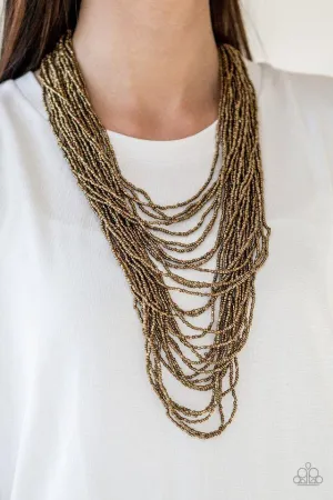 Paparazzi Dauntless Dazzle Necklace Brass