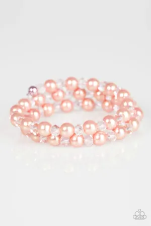 Paparazzi - Modestly Modest -Orange Pearl Bracelet