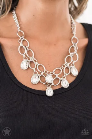 Paparazzi - Show Stopping Shimmer -  White Necklace