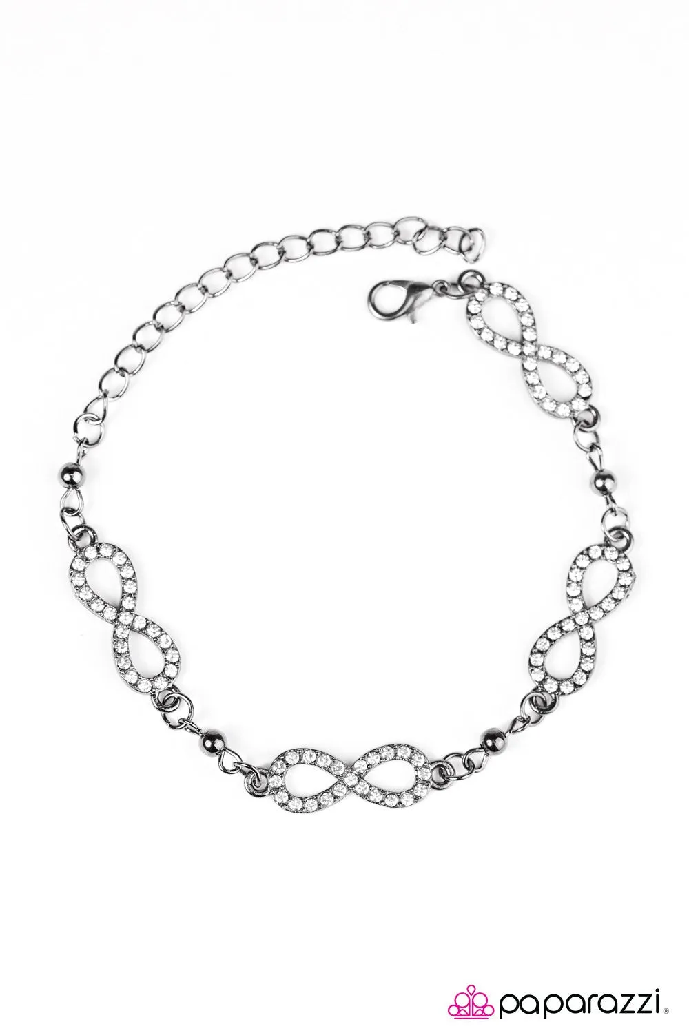 Paparazzi - Time an Time Again Black/White Bracelet