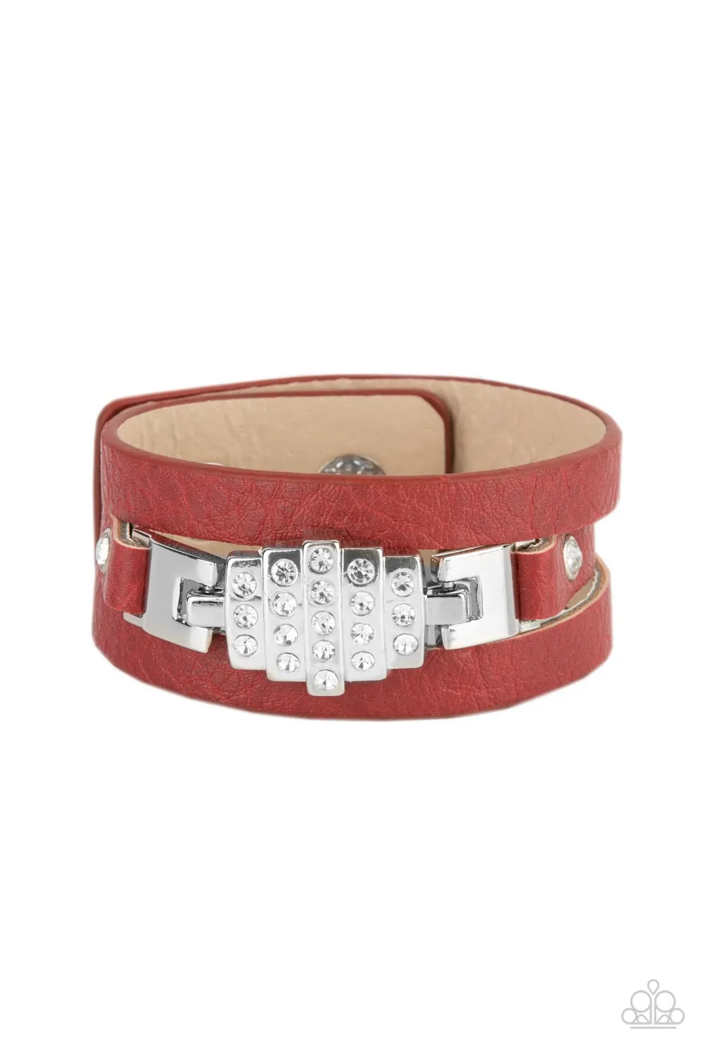 Paparazzi - Ultra Urban - Red Snap Bracelet