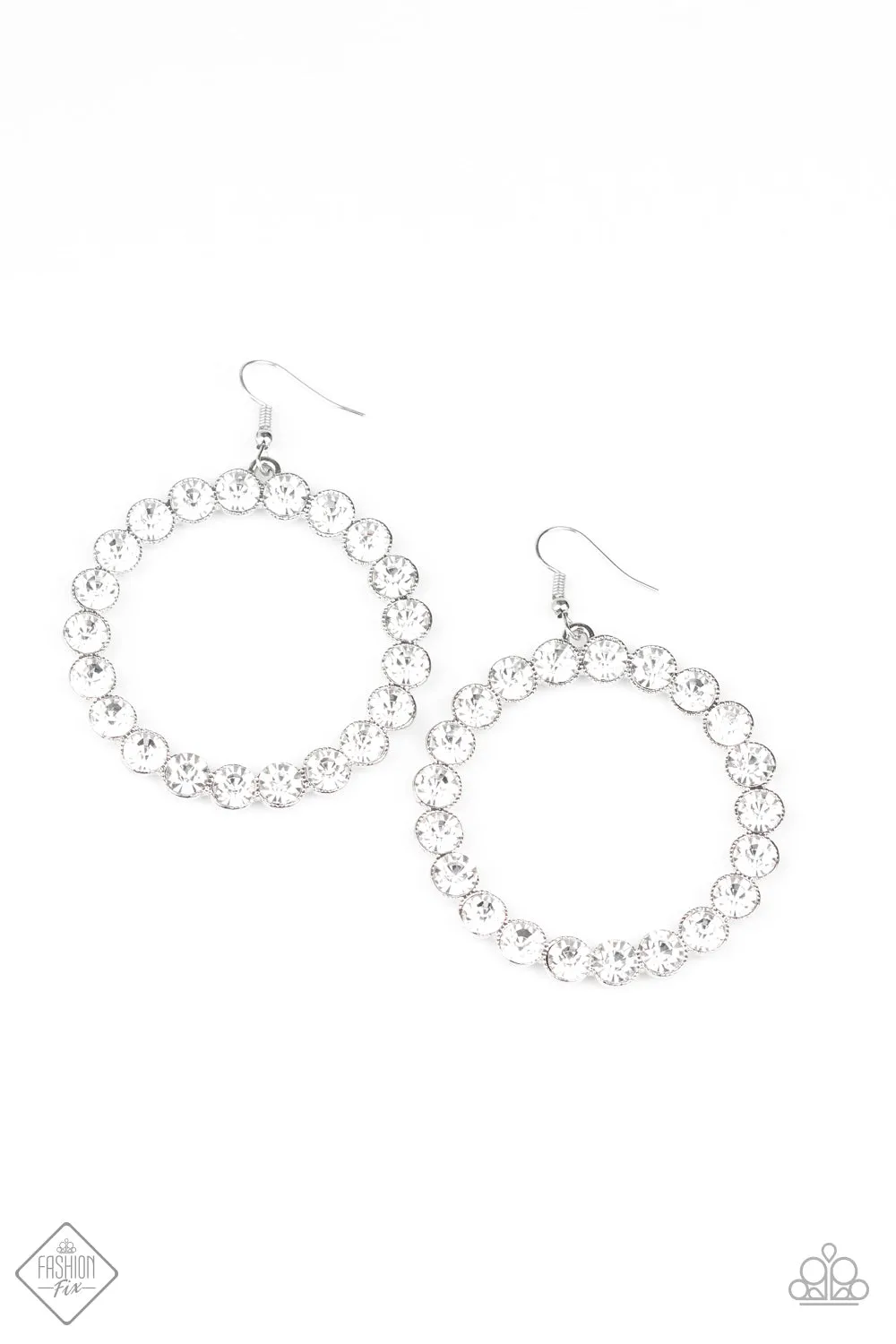 Paparazzi - Welcome to the GLAM-boree  - White Earring