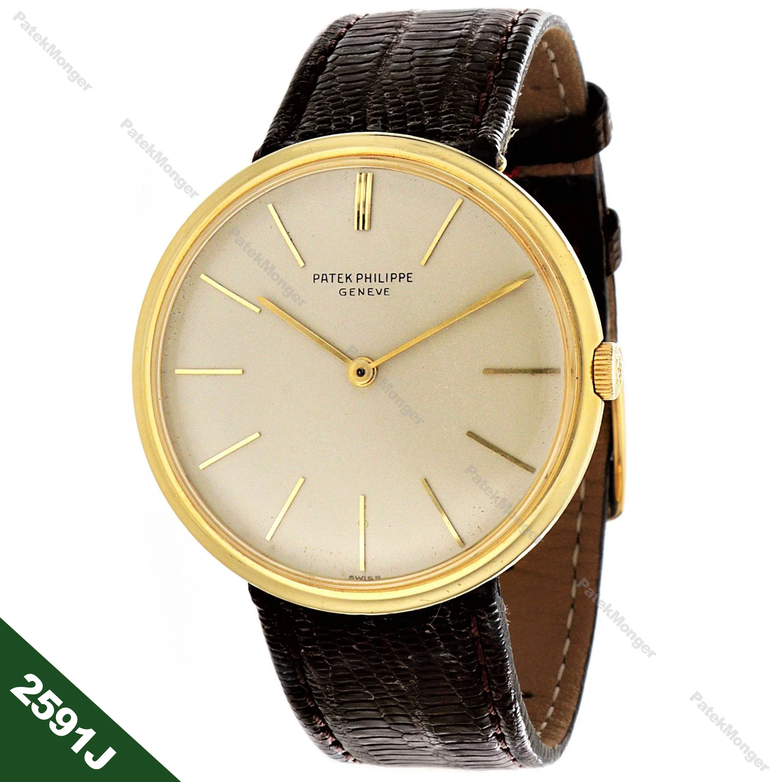 Patek Philippe 2591 Vintage 34.5mm Center Lug Calatrava Watch Circa 1962