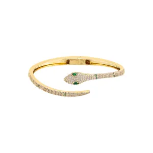 Pave Colored Snake Bangle