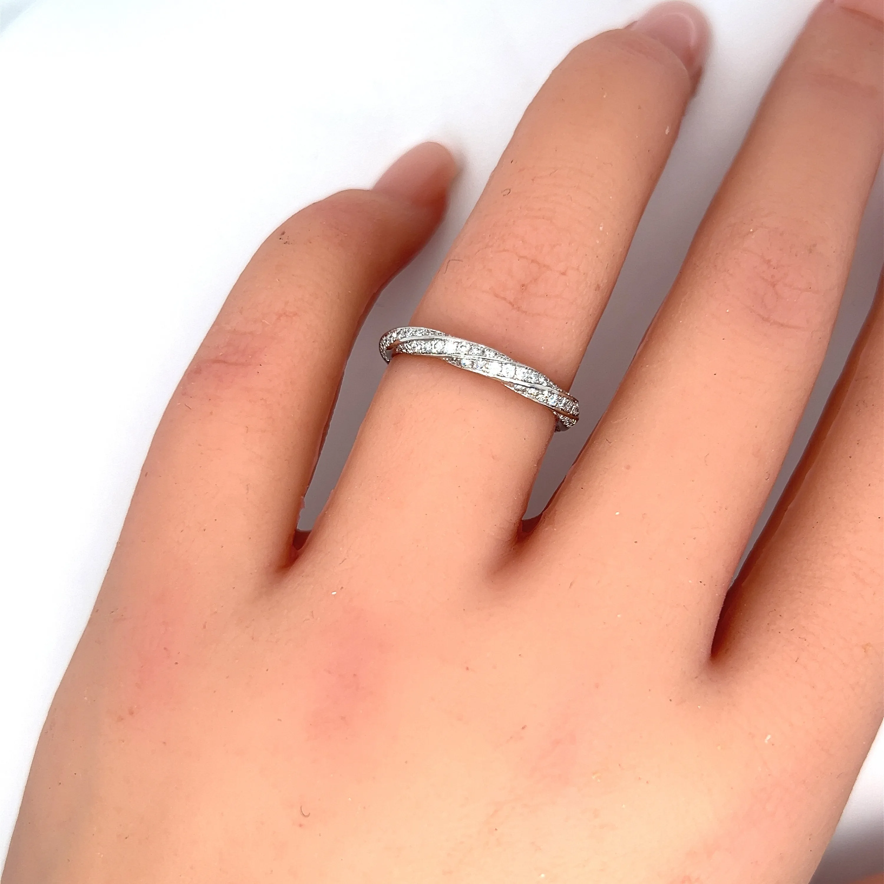 Pave Diamond Classic Twist Band.