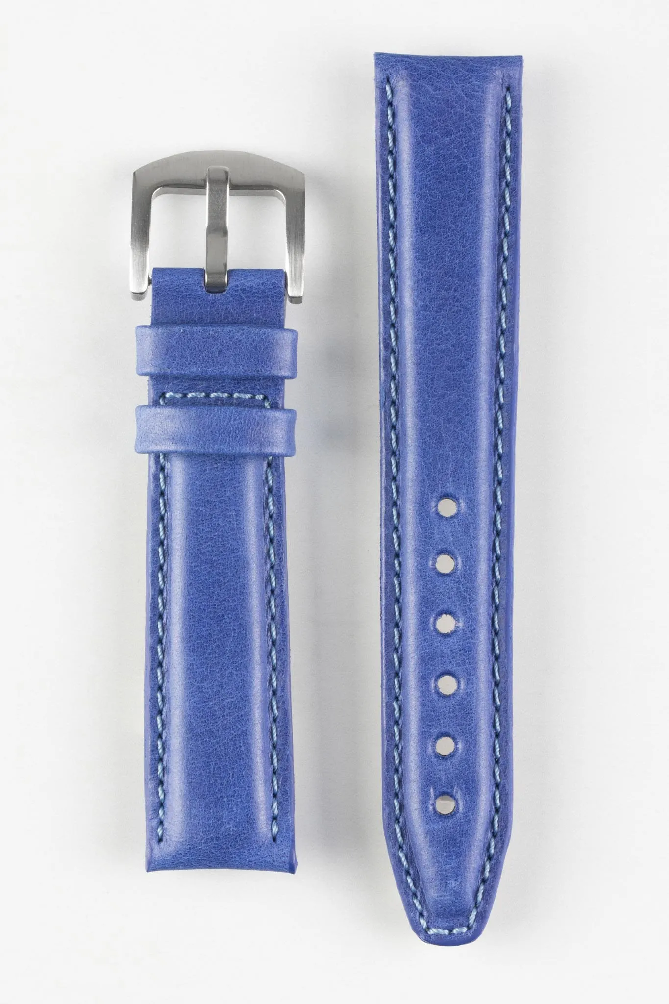 Pebro CADW Padded Vintage Leather Watch Strap in ROYAL BLUE