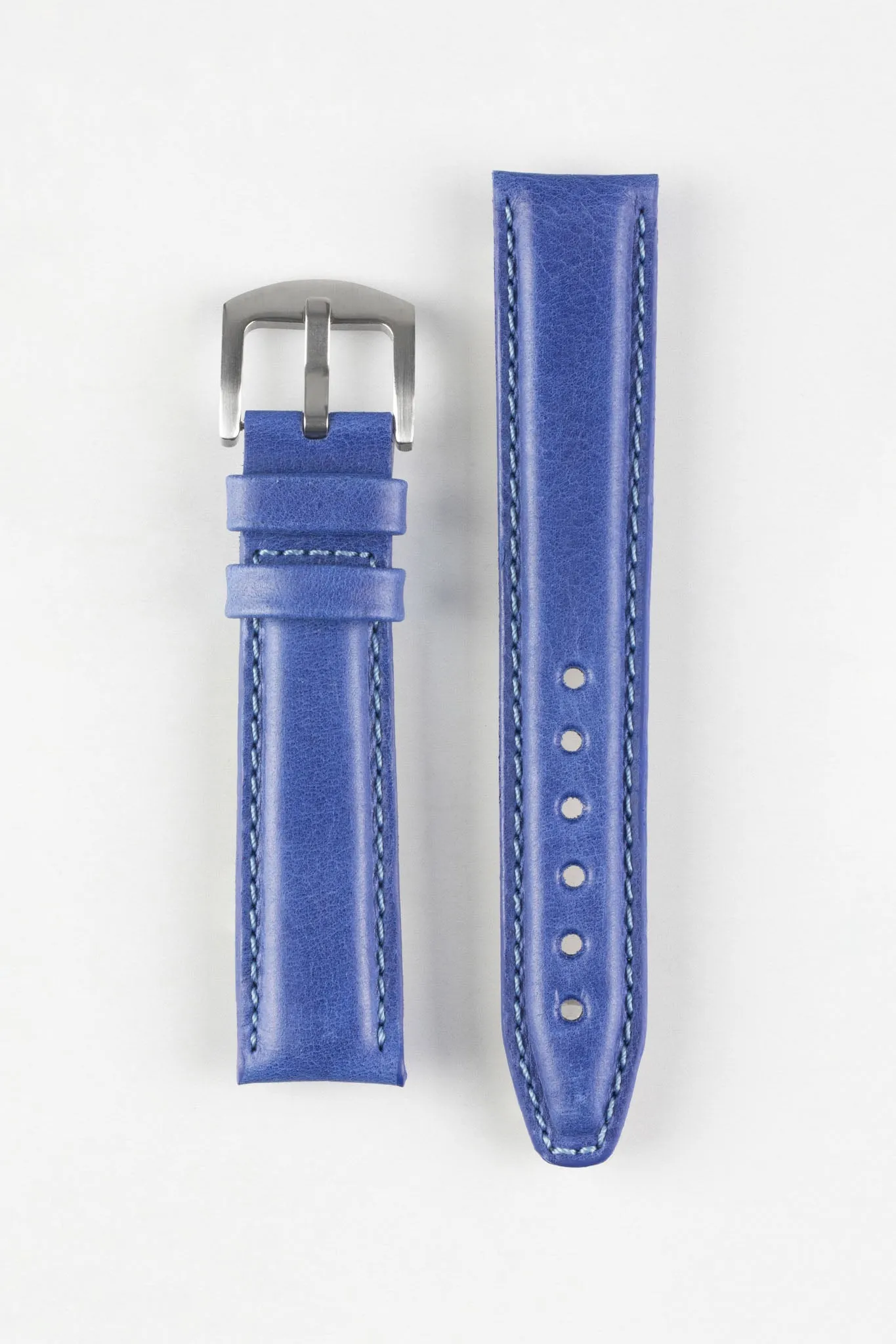 Pebro CADW Padded Vintage Leather Watch Strap in ROYAL BLUE