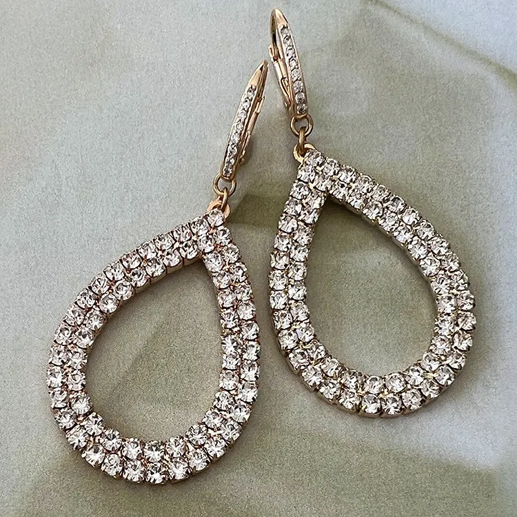 perfect pave teardrops earrings