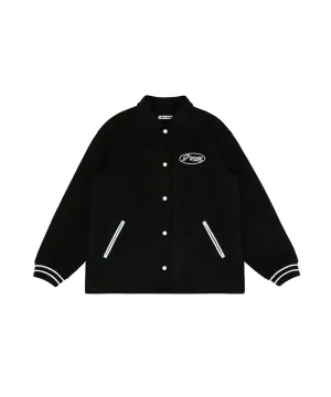PIV'VEE Varsity Wool Jacket - Ebony Black