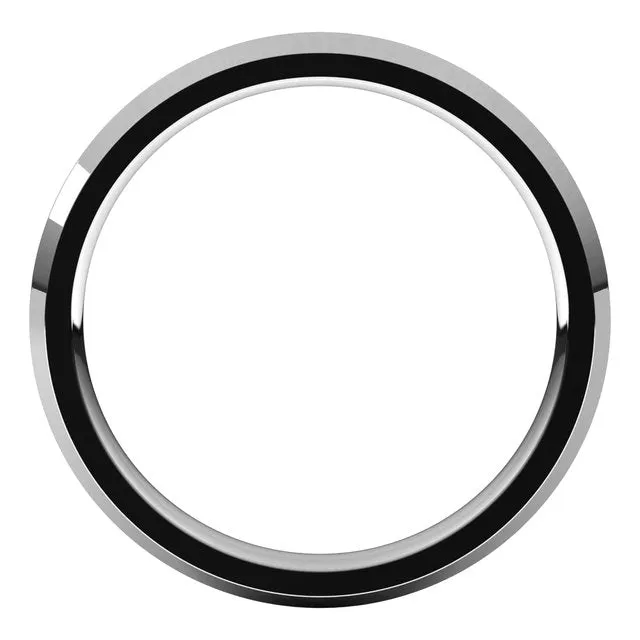 Platinum 2.5 mm Knife Edge Comfort Fit Wedding Band