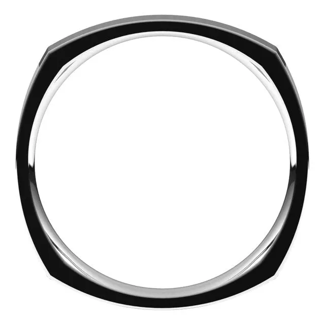 Platinum 2.5 mm Square Comfort Fit Wedding Band