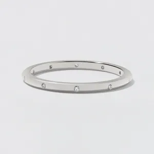 Platinum Diamond Wedding Band - Polished 1.5mm