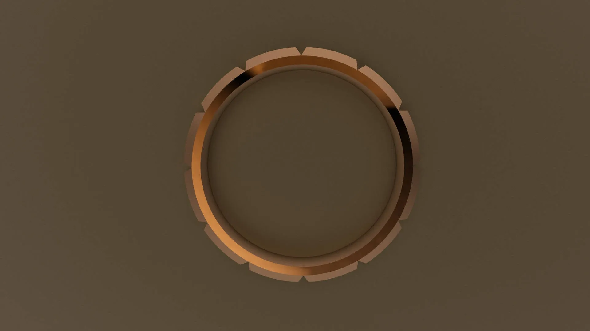 Polished Rose Gold 4mm Beveled Edge Segmented Wedding Band