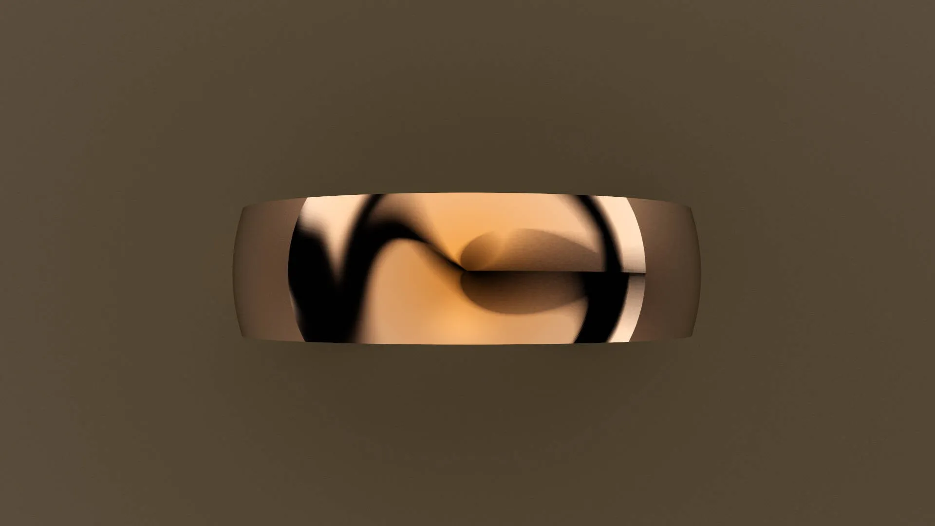 Polished Rose Gold 6mm Interior Message Wedding Band