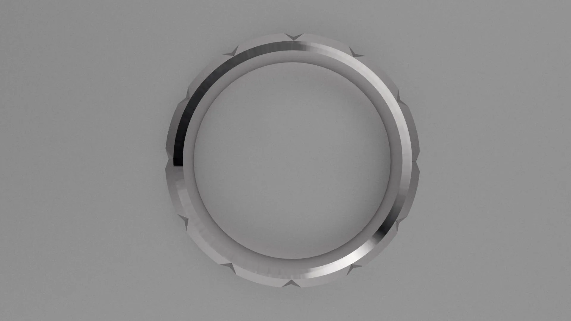Polished Sterling Silver 6mm Beveled Edge with Facets Wedding Band