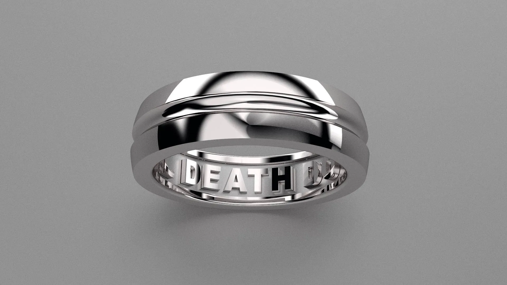 Polished Sterling Silver 6mm Interior Message Wedding Band