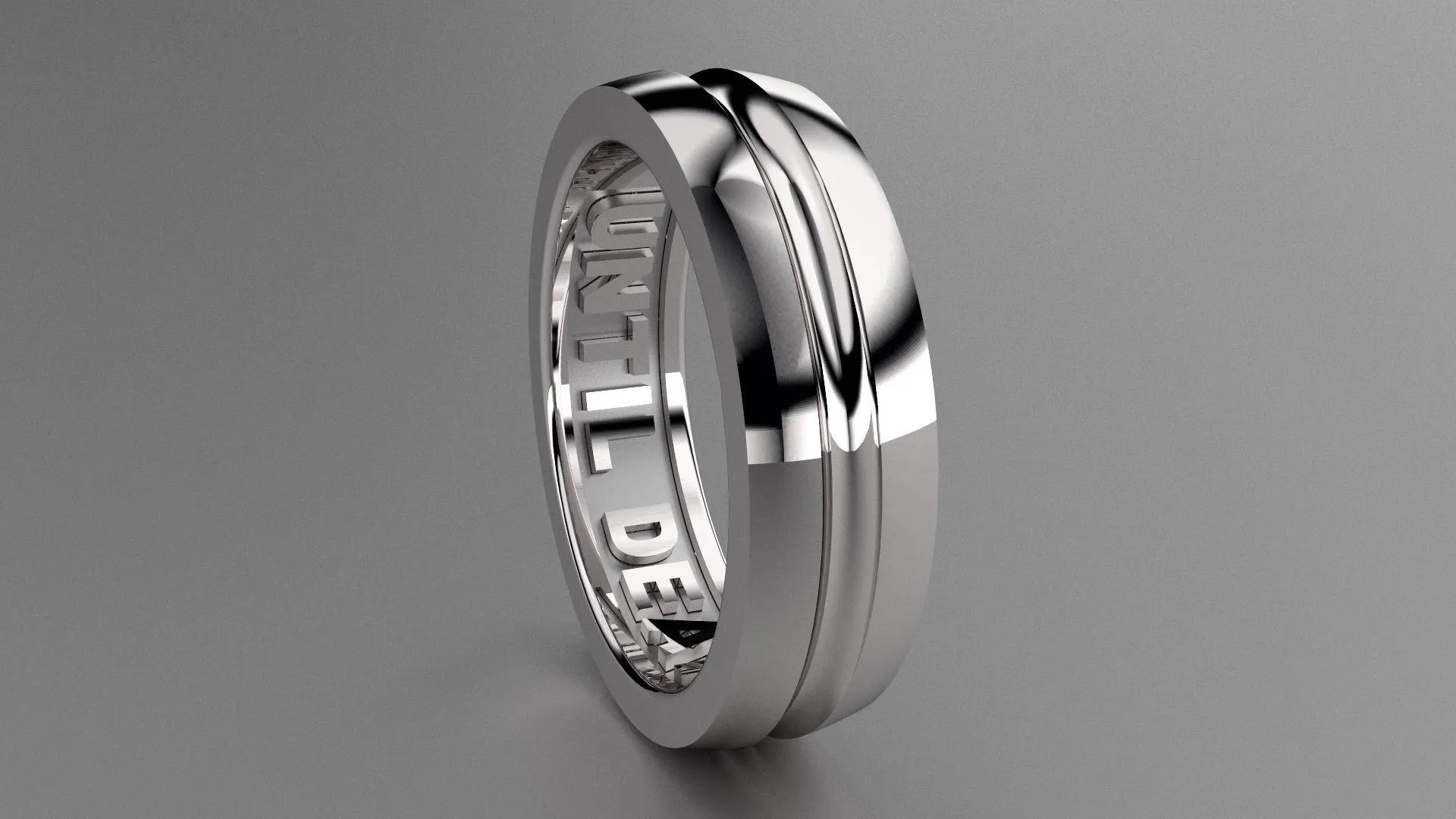 Polished Sterling Silver 6mm Interior Message Wedding Band