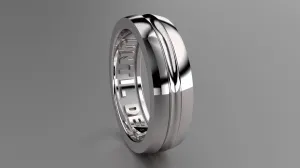 Polished Sterling Silver 6mm Interior Message Wedding Band