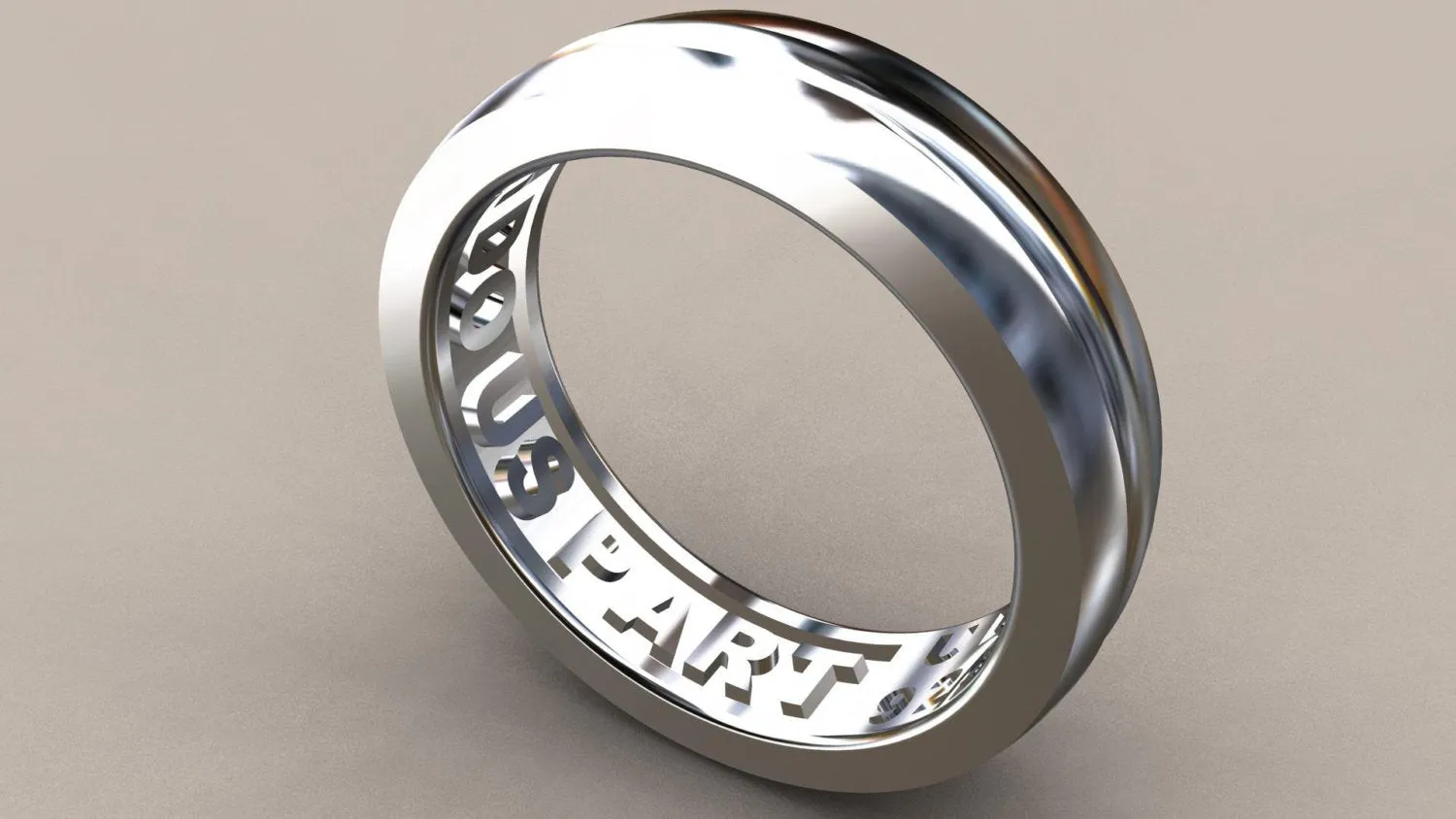 Polished Sterling Silver 6mm Interior Message Wedding Band