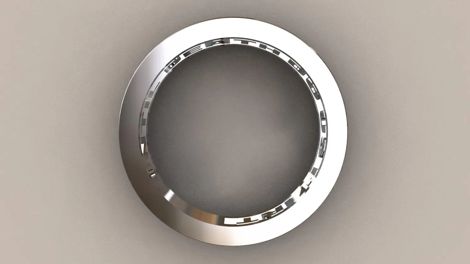 Polished White Gold 6mm Interior Message Wedding Band