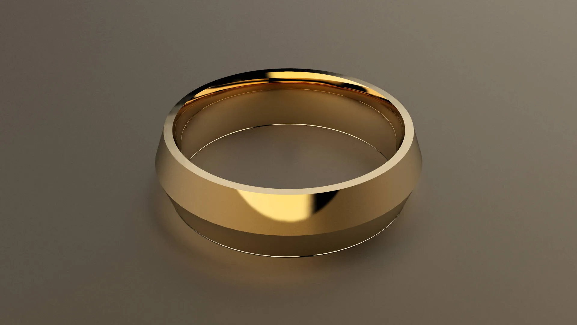 Polished Yellow Gold 6mm Knife Edge Wedding Band